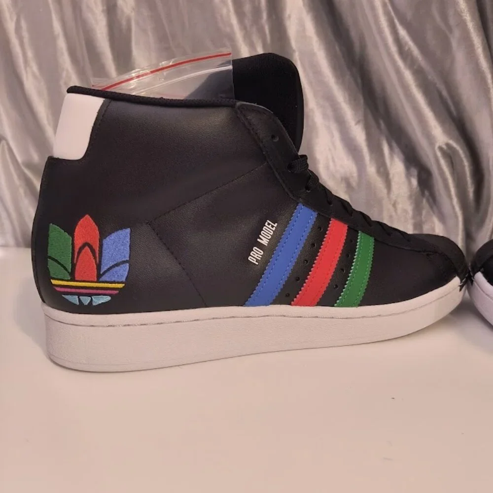 adidas Pro Model Shoes 'Core Black Red Blue Green' - Picture 4 of 8